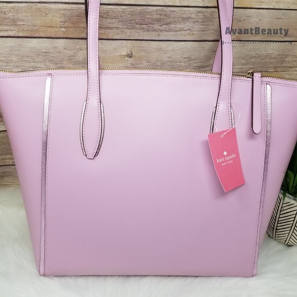 Kate Spade Kali Quartz Pink Large Tote Leather New - Picture 9 of 15